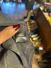 Load image into Gallery viewer, Erica Tanov Grey Silk gold lines Longsleeve Dress
