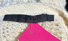 Load image into Gallery viewer, jenni kayne Cream Cotton Cable Knit brown buttons cardigan Sweater
