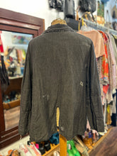 Load image into Gallery viewer, Magnolia Pearl Earthy Brown Cotton embroidered Oversized Blazer
