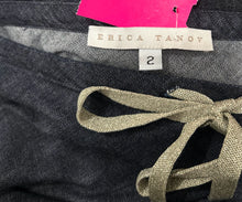 Load image into Gallery viewer, Erica Tanov Dark Wash cotton &amp; elastane Drawstring waist raw hem Skirt, Size 2=M
