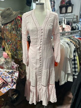 Load image into Gallery viewer, Allison NY Baby Pink Rayon cutout design Long sleeve Dress, Size XS
