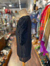 Load image into Gallery viewer, de pietri Black sheer ruffled sleeves Top, Size 44
