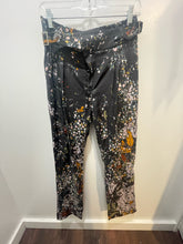 Load image into Gallery viewer, Kawakey Charcoal Cotton paint &amp; plants print attached belt Pant, Size M

