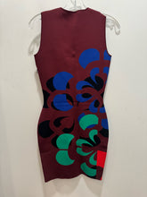 Load image into Gallery viewer, Alexander McQueen multi color Viscose blend graphic Body Con Sleeveless Dress
