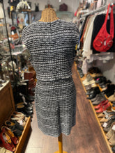 Load image into Gallery viewer, St John Black &amp; White Tweed raw hem Sleeveless Dress, Size 10
