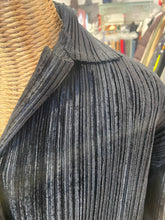 Load image into Gallery viewer, Issey Miyake Black Velvet Button Up Longsleeve Top, Size 2=M
