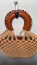 Load image into Gallery viewer, STAUD Brown &amp; beige Leather NET Handbag Purse
