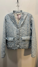 Load image into Gallery viewer, Rachel Comey blue white zebra print Button up Jacket, Size M
