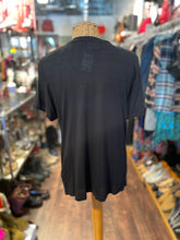Load image into Gallery viewer, Lanvin Black &amp; silver Viscose Words &quot;I love you&quot; beaded Top, Size S

