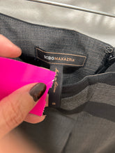 Load image into Gallery viewer, BCBGMAXAZRIA Grey Wool Blend Pinstripe back zip Pant, Size 8
