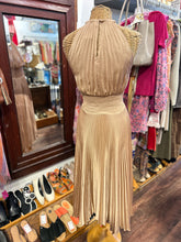 Load image into Gallery viewer, ALC Nude Sateen Pleat Waist detail Sleeveless Dress
