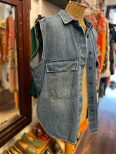 Load image into Gallery viewer, CLOSED Blue Cotton sleeveless Oversized denim Top
