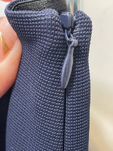 Load image into Gallery viewer, The Row Navy Viscose blend stretch fitted ankle Pant, Size S
