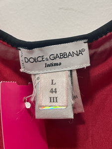 Dolce & Gabbana Red Viscose blend sleep wear 2 piece set , Size L