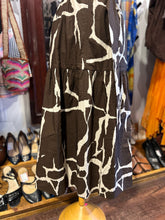 Load image into Gallery viewer, Rails Brown &amp; cream Cotton animal Short sleeve Belted Dress
