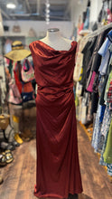 Load image into Gallery viewer, STAUD Cinnamon Silk rouched Sleeveless Dress
