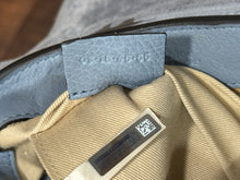 Load image into Gallery viewer, CHLOE Dusty Blue Leather Logo Size Small crossbody Purse
