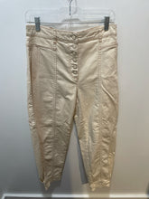 Load image into Gallery viewer, Ulla Johnson Ivory Cotton brown stitching multi buttons Pant, Size 6
