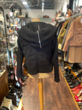 Load image into Gallery viewer, adeptt Black Cotton Hooded Zipper Avant Garde Jacket, Size M
