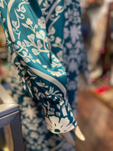 Load image into Gallery viewer, Andres Otalora seafoam Blend Floral Longsleeve maxi Dress
