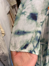 Load image into Gallery viewer, Johnny Was Workshop White &amp; Green Cotton Blend Tie Dye embroidered Dress, Size S
