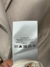 Load image into Gallery viewer, Veronica Beard Cream Cotton Blend long cut gold button down Blazer, Size S

