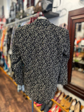 Load image into Gallery viewer, The Kooples Black &amp; Gold Cotton Blend Leopard Blazer
