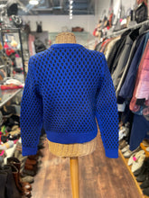 Load image into Gallery viewer, T Alexander Wang Blue &amp; Black Polypropylene &amp; Cotton Cable Knit Sweater, Size S
