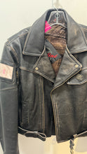 Load image into Gallery viewer, StreetLine Black Leather detail trim moto style Jacket, Size M
