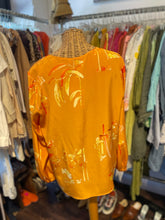 Load image into Gallery viewer, Lafayette 148 Orange Silk Floral Longsleeve NWT Top, Size L
