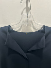 Load image into Gallery viewer, Peter Cohen Navy Silk Short sleeve Top, Size P
