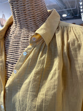 Load image into Gallery viewer, Nili Lotan Yellow Cotton Button up longsleeve Top

