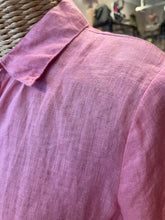 Load image into Gallery viewer, CP Shades Pink Linen Button Up Long Sleeve Top, Size XS
