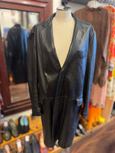 Load image into Gallery viewer, Helmut Lang Black Leather Long TRENCH Coat, Gently Worn, Size Missing,(L)
