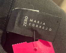 Load image into Gallery viewer, Zero + M Cornejo Black Cotton Blend blue stitching multistrap Dress
