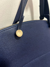 Load image into Gallery viewer, FURLA Navy Leather Size Large Satchel Purse
