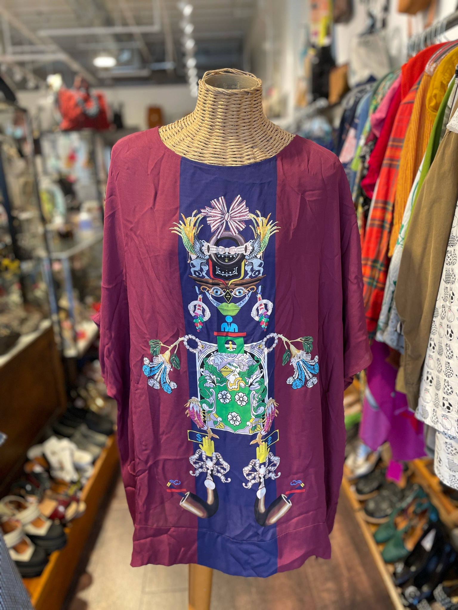Mary Katrantzou multi color Silk Print Mini Top, Size M