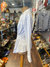 Load image into Gallery viewer, Veronica Beard White Cotton Longsleeve Asymmetrical longsleeve Top, Size S/M

