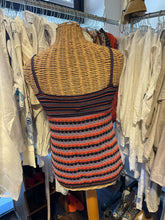 Load image into Gallery viewer, Missoni navy &amp; rainbow Stripe Sleeveless Top

