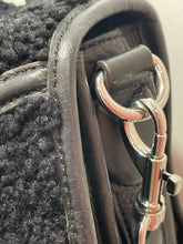 Load image into Gallery viewer, aimee kestenberg Black &amp; silver Leather +Shearling crossbody Purse
