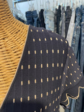 Load image into Gallery viewer, Ted Baker Blue &amp; Gold Viscose blend dotted lines NWT! Dress, Size 3=L
