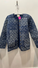 Load image into Gallery viewer, SEZANE Blue &amp; White Cotton Paisley Quilted Jacket

