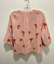 Load image into Gallery viewer, Wrap London Pink &amp; Orange 100% cotton floral embroidery Longsleeve Top, Size 4
