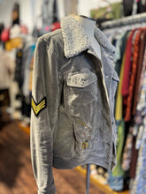 Load image into Gallery viewer, Marrakech Light Gray Velour applique fuzzy collar Jacket
