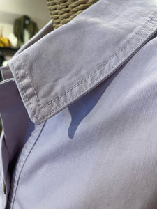 YOOX Lavender Cotton Raw Hem Cropped Jacket, Size 42