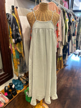 Load image into Gallery viewer, House No. 23 seafoam &amp; lavender Cotton Crinkle Halter midi Dress
