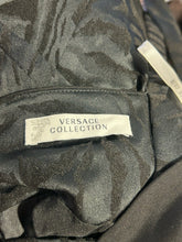 Load image into Gallery viewer, VERSACE Black Poly Animal Print Silver Hardware Dress
