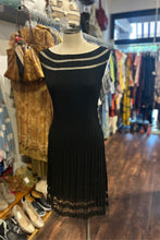 Load image into Gallery viewer, Veeca Black crinkle fabric sheer accents Sleeveless Dress, Size XS
