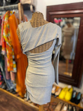 Load image into Gallery viewer, Yigal Azrouel platinum Viscose blend sparkle One shoulder bodycon Dress
