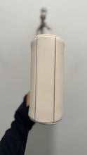 Load image into Gallery viewer, Coach White Leather Logo Size Mini silver accent Purse
